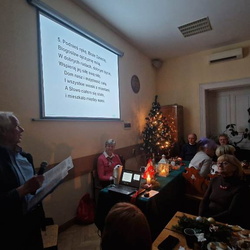 2025-01-16 Klub Seniora opłatek - Andrzej Wesół, Jacek Dziwisz